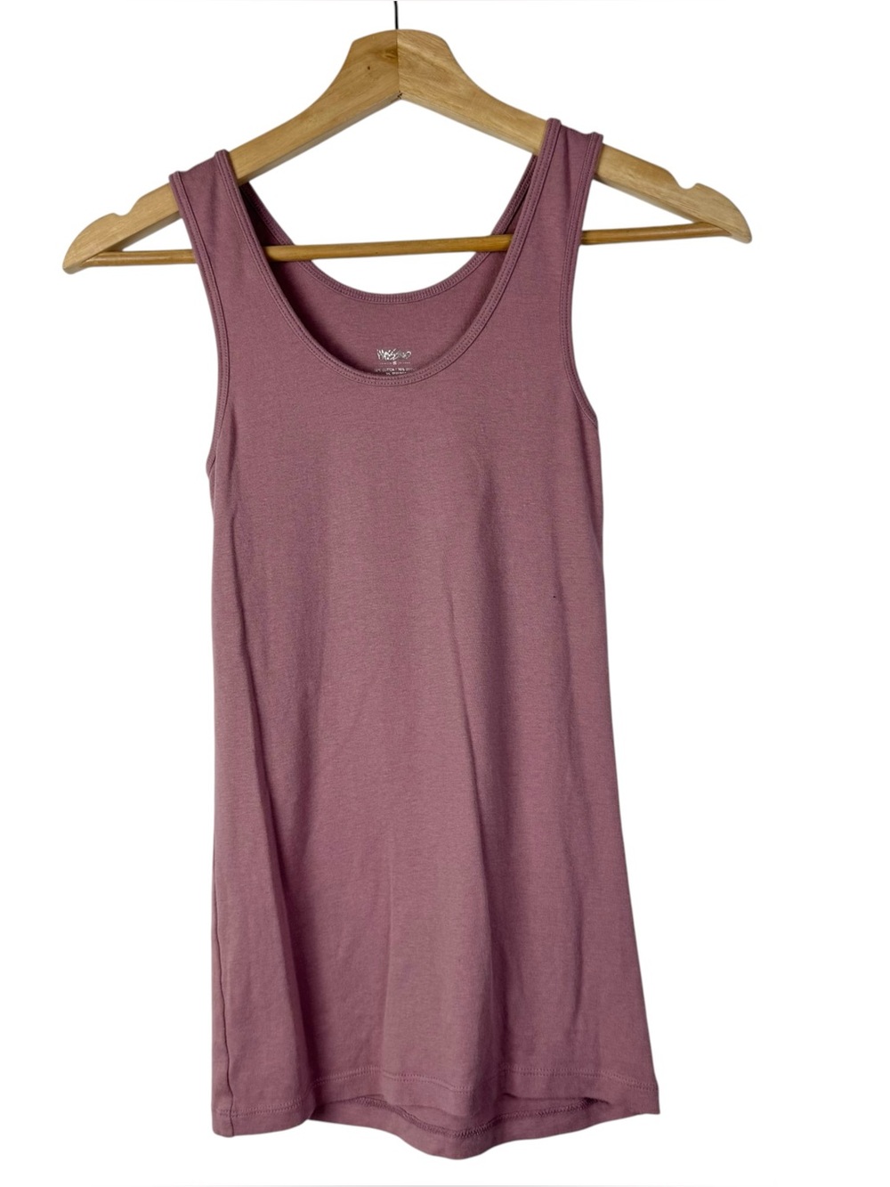 Mossimo Mauve Pink Scoop Neck Fitted Tank Top S